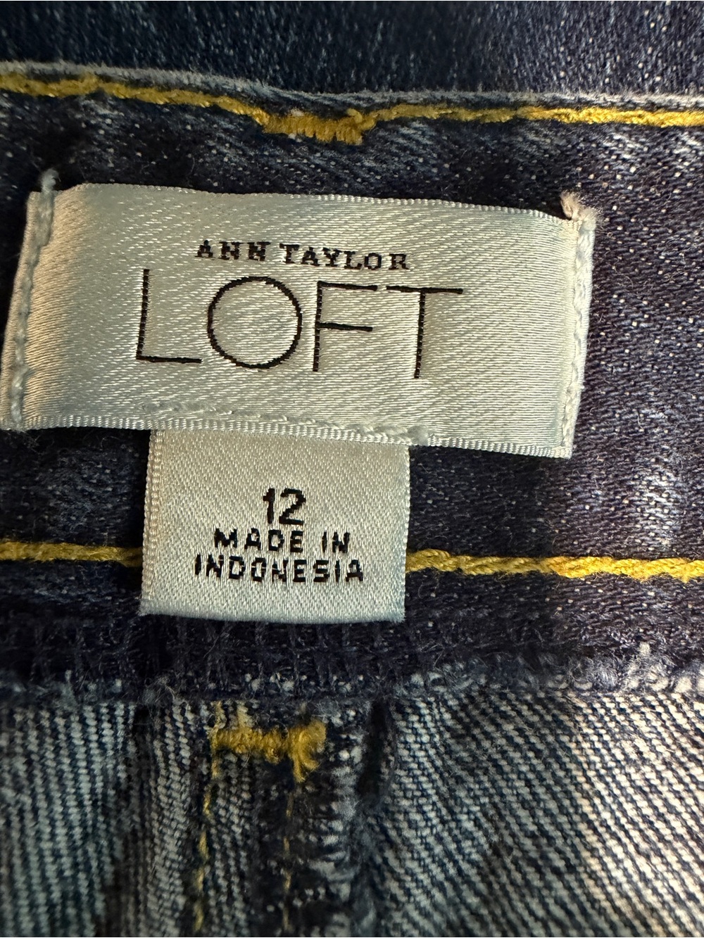 LOFT Dark Blue Straight-Leg Jeans Sz 12 - Picture 7 of 7
